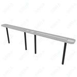 MyTcoat - Standard Outdoor Bench with Back - Inground Mount 10' L (MYT-BRT10-22)