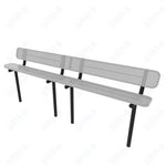 MyTcoat - Standard Outdoor Bench with Back - Inground Mount 10' L (MYT-BRT10-19)