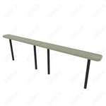 MyTcoat - Standard Outdoor Bench with Back - Inground Mount 10' L (MYT-BRT10-22)