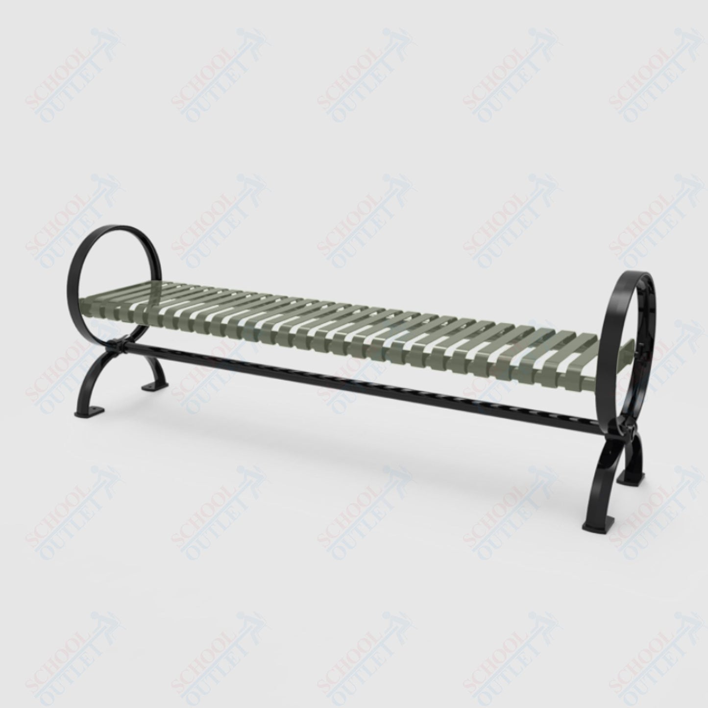 MyTcoat - Village Outdoor Bench without Back - Portable or Surface Mount 6' L (MYT-BVL06-U-58)