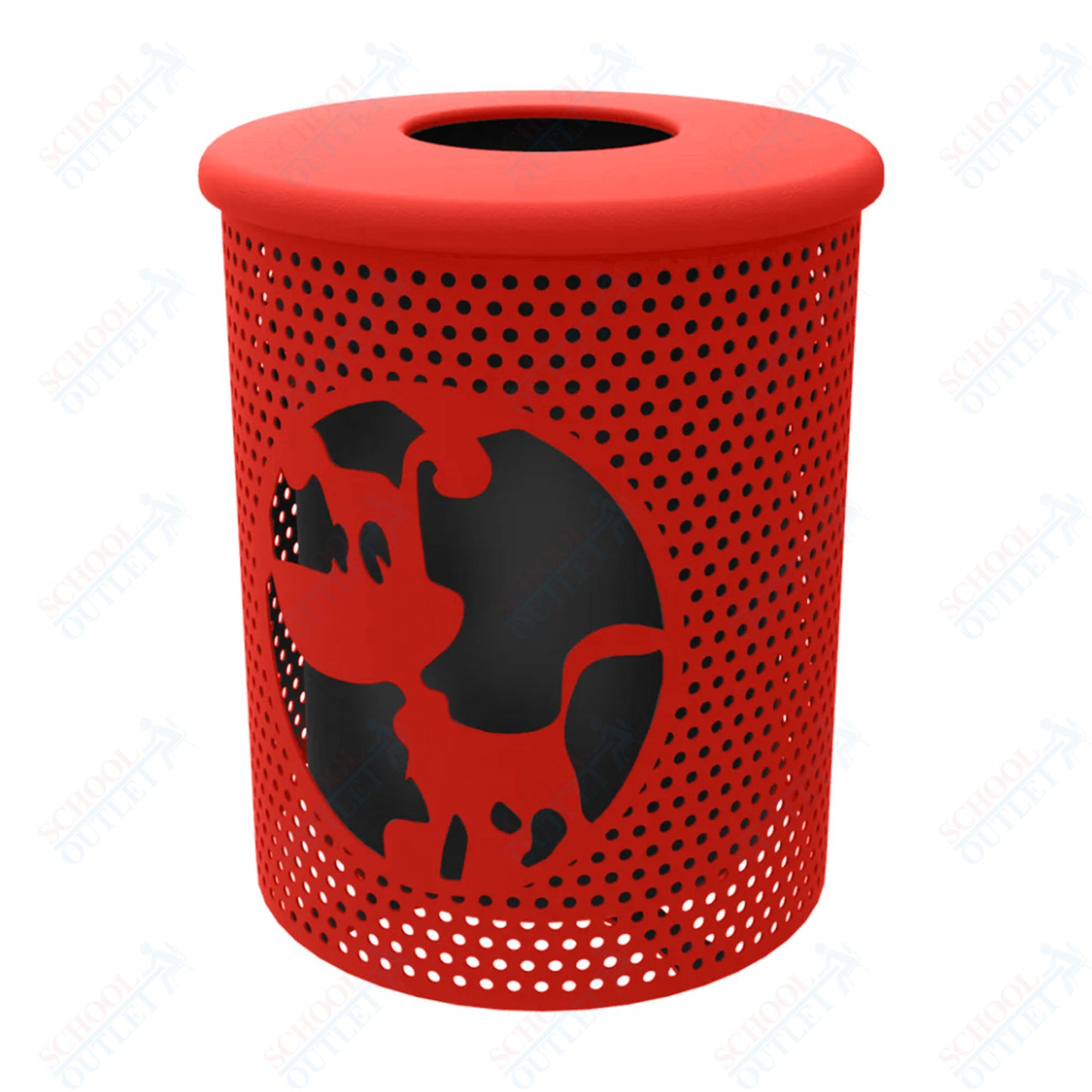 MyTcoat - Dog Themed Trash Receptacle with Flattop and Liner (MYT-DOG12)