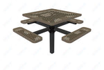 MyTcoat MYT-TSQ46-12 46″ Square Pedestal Picnic Table With Inground Mount (76