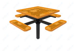 MyTcoat MYT-TSQ46-12 46″ Square Pedestal Picnic Table With Inground Mount (76