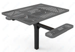 MyTcoat MYT-TSQ46-16-012 46″ Square Pedestal Picnic Table with Inground Mount, 2 Seat and Alternate ADA Accessible (77