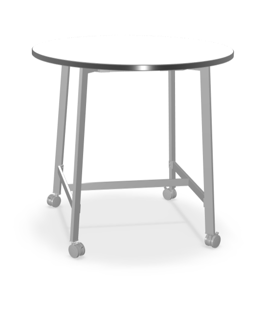Mooreco Akt Table – 48" Round, Laminate Top, Fixed Height Available in 29"H, 36"H, or 42"H
