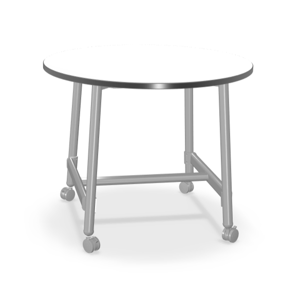 Mooreco Akt Table – 48" Round, Laminate Top, Fixed Height Available in 29"H, 36"H, or 42"H