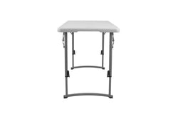 NPS Rectangular Fold-In-Half Adjustable Height Plastic Picnic Table 24" W x 48" L x 22"-35" H (BFHT-2448A)