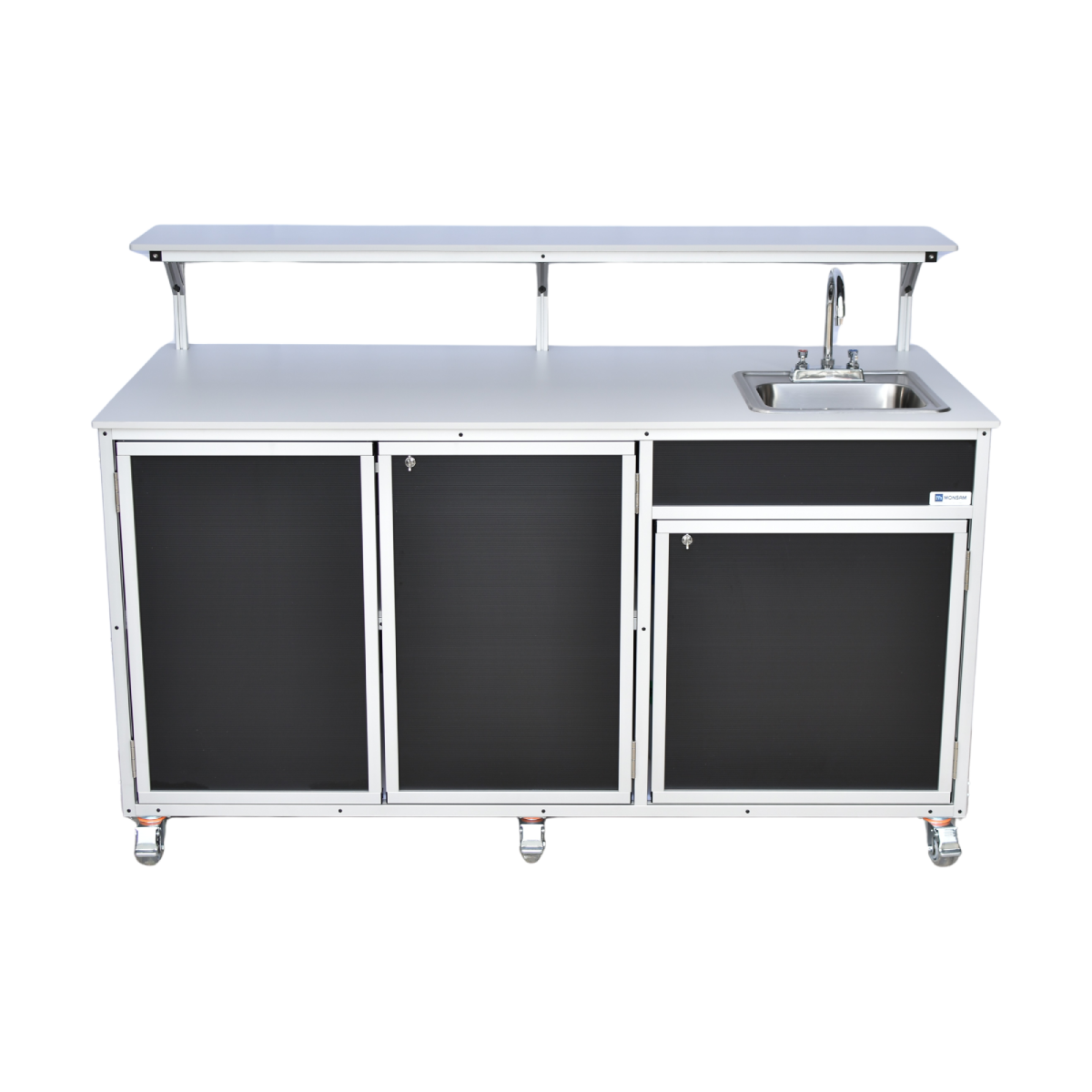 Food Service Cart with Portable Sink PLUS Serving Shelf (FSC-002)