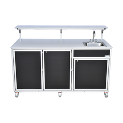 Food Service Cart with Portable Sink PLUS Serving Shelf (FSC-002)