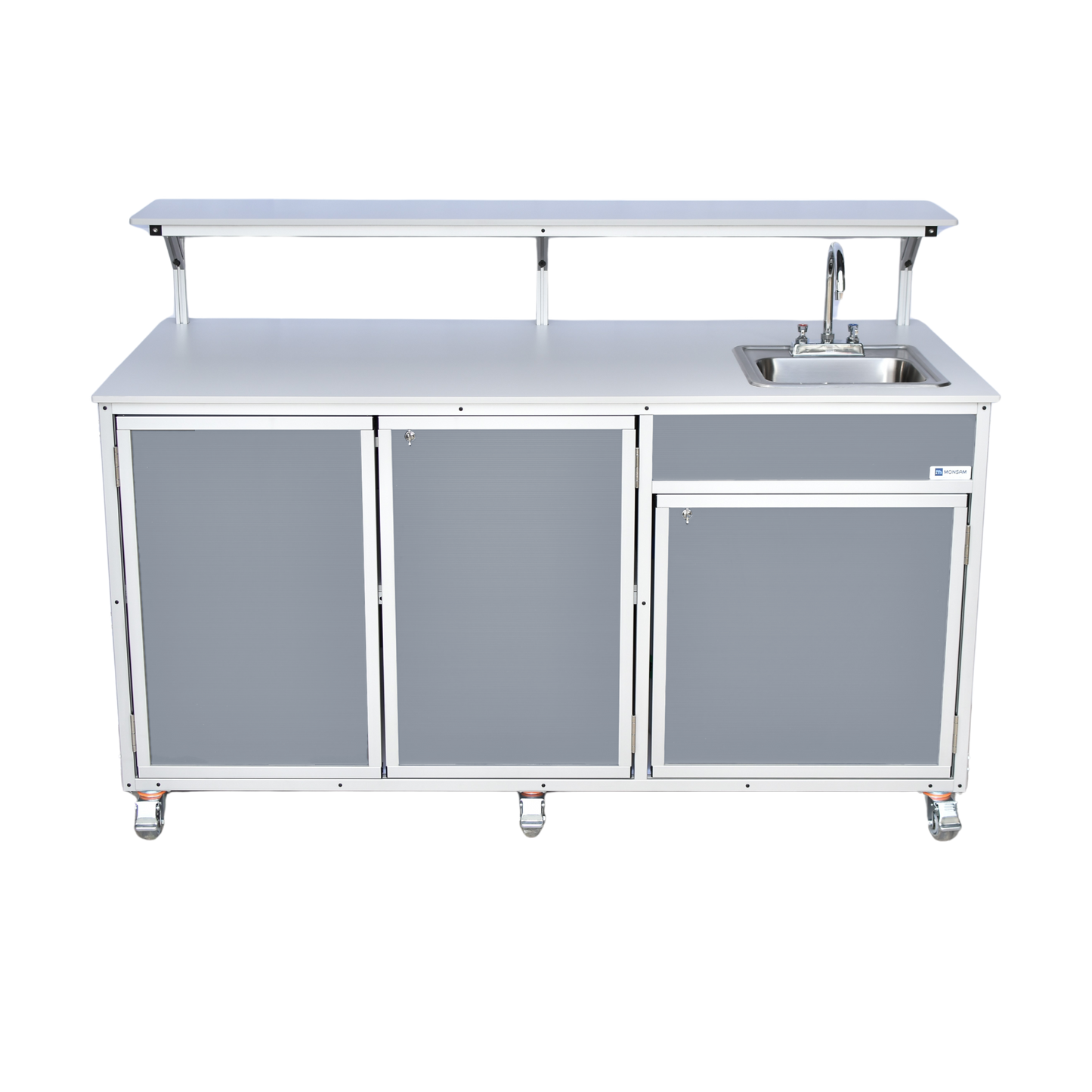 Food Service Cart with Portable Sink PLUS Serving Shelf (FSC-002)