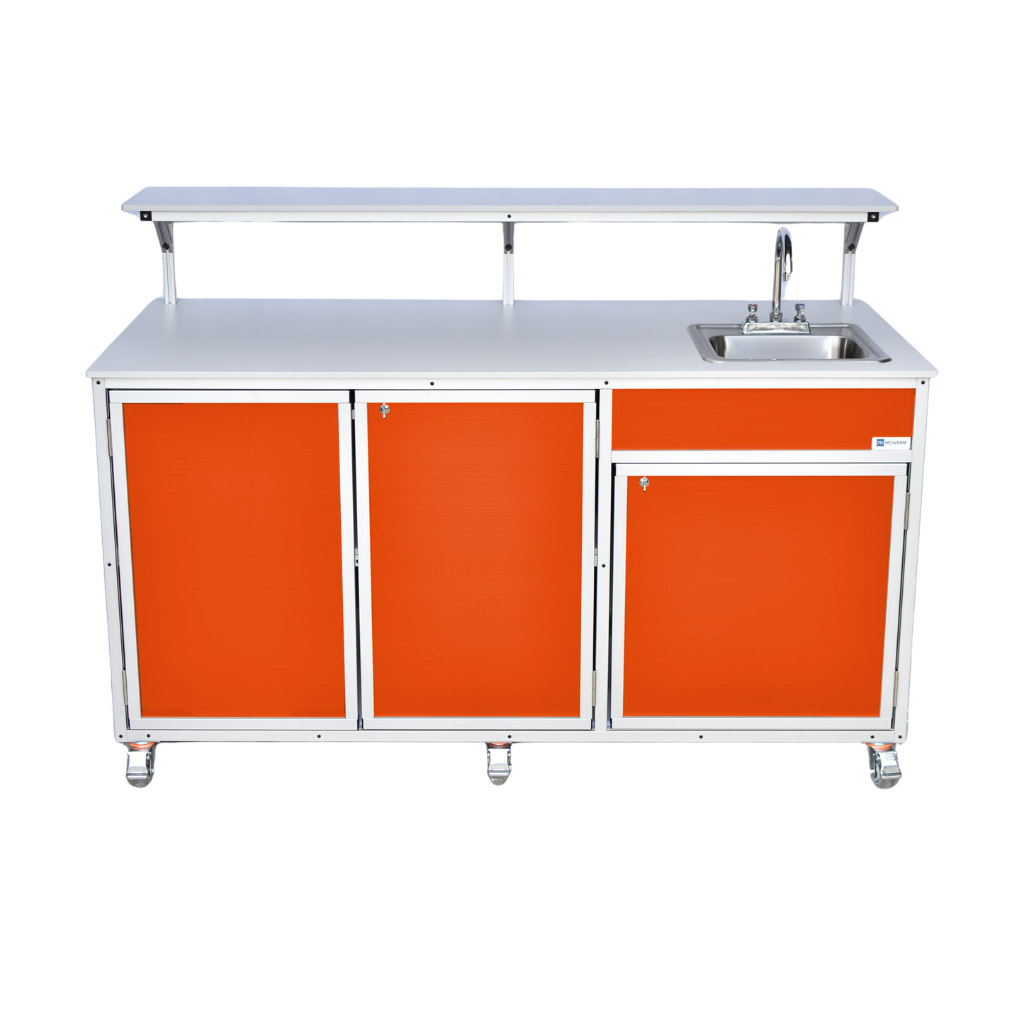 Food Service Cart with Portable Sink PLUS Serving Shelf (FSC-002)