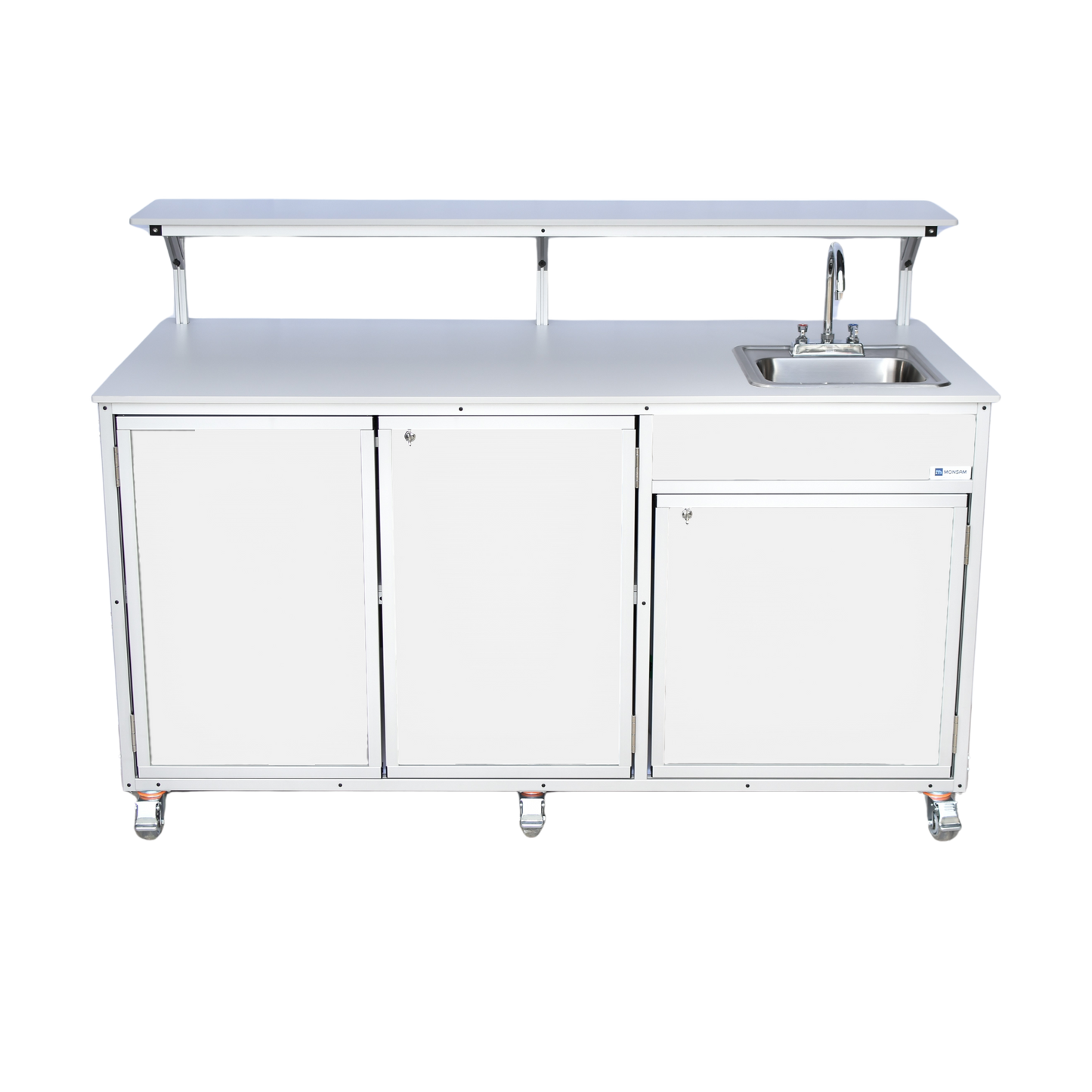 Food Service Cart with Portable Sink PLUS Serving Shelf (FSC-002)