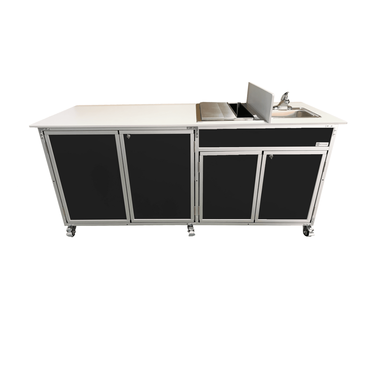 Self Contained Single Food Cart Basin With Ice Bin (NS-FSC-003)
