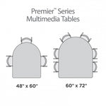 Marco Premier Series Multimedia Standing Table Dry Erase Top 48