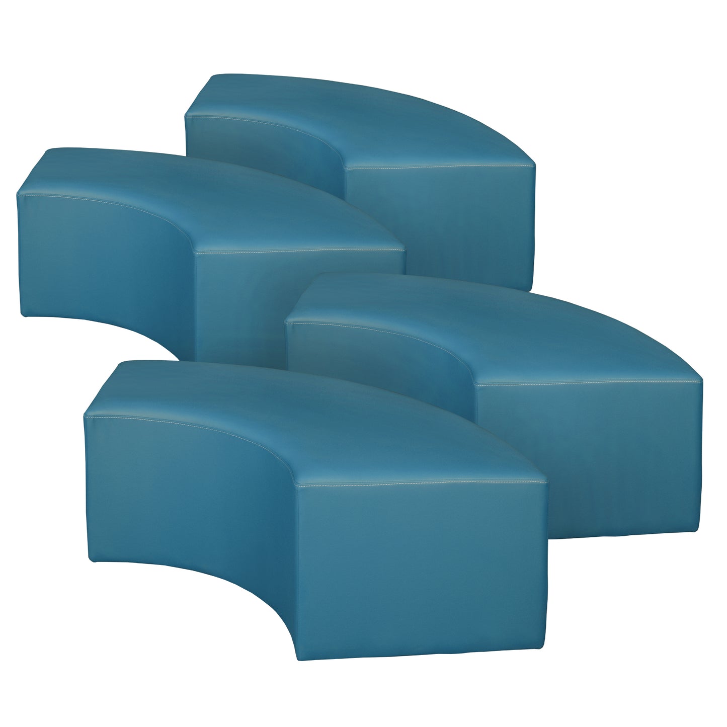 Regency Aurora Curved Vinyl Ottoman