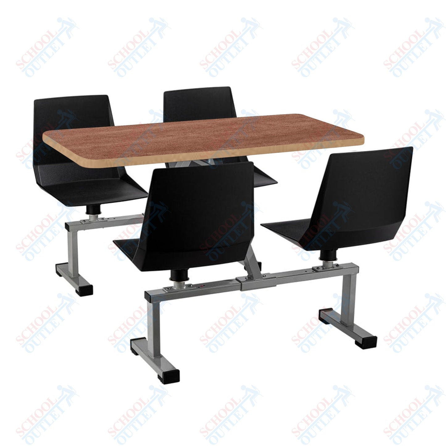 NPS Cluster Swivel Booth, 24x48, HPL Top (National Public Seating NPS-CSBG2448-HPL)