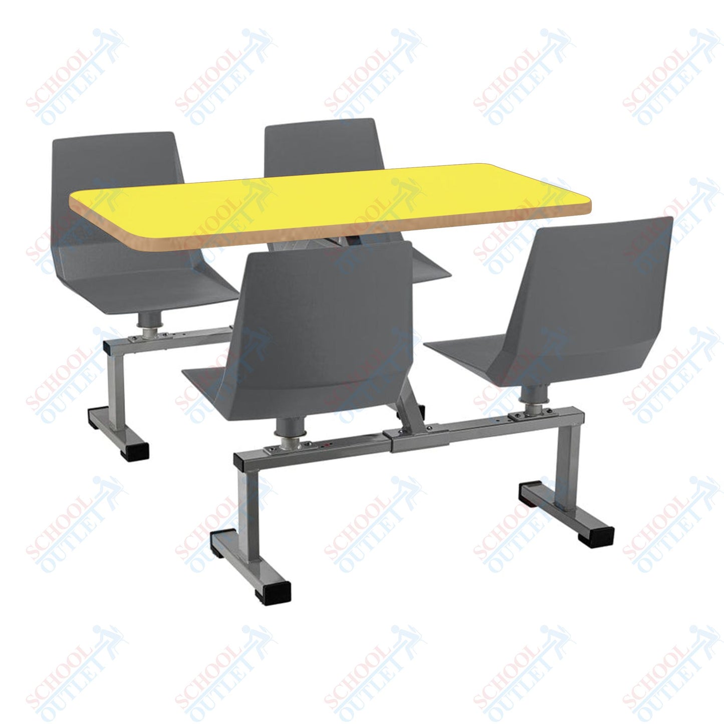 NPS Cluster Swivel Booth, 24x48, HPL Top (National Public Seating NPS-CSBG2448-HPL)