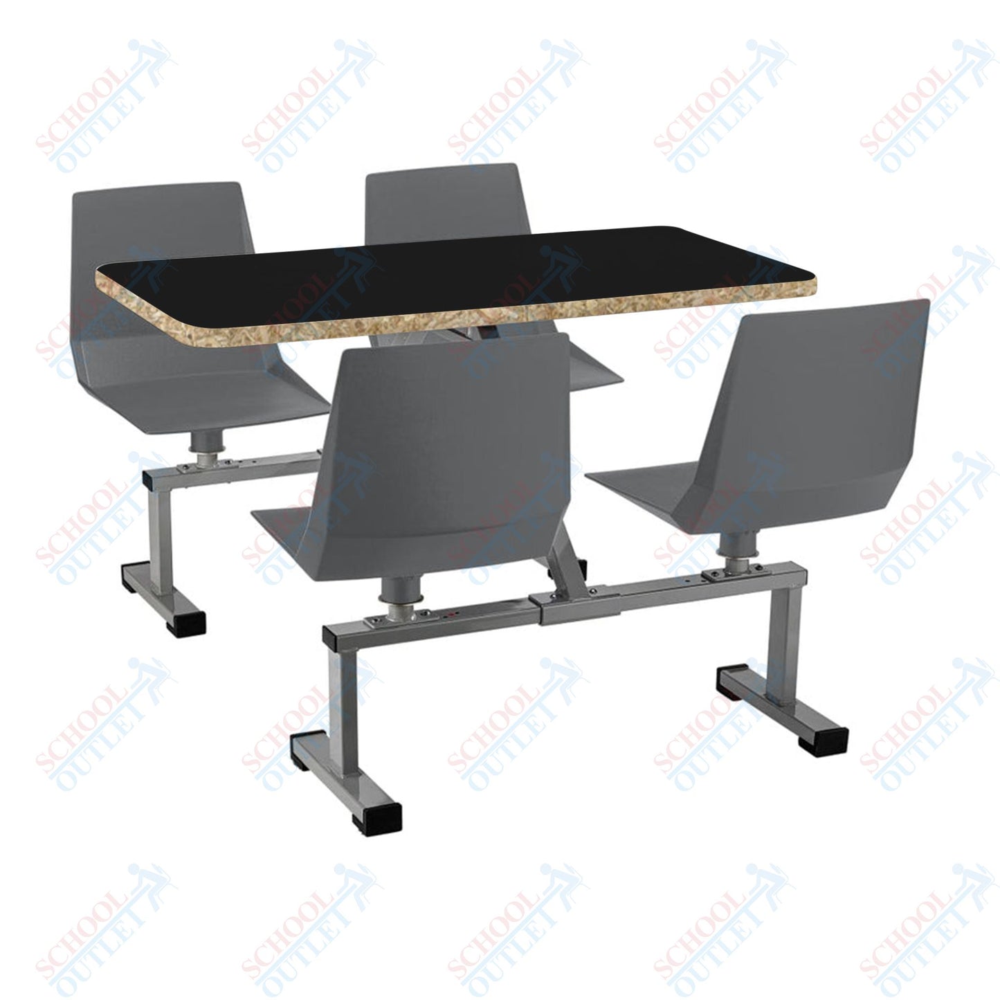 NPS Cluster Swivel Booth, 24x48, HPL Top (National Public Seating NPS-CSBG2448-HPL)