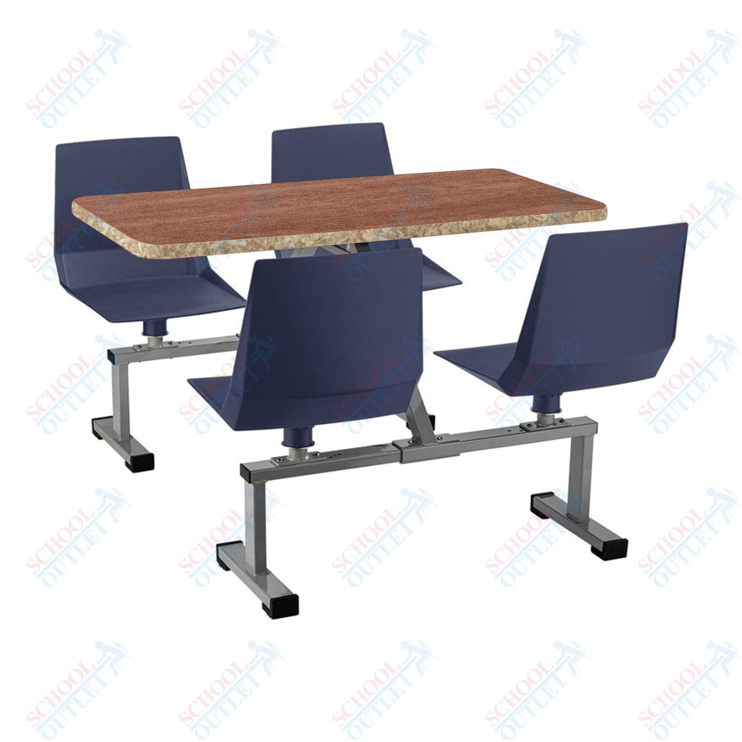 NPS Cluster Swivel Booth, 24x48, HPL Top (National Public Seating NPS-CSBG2448-HPL)