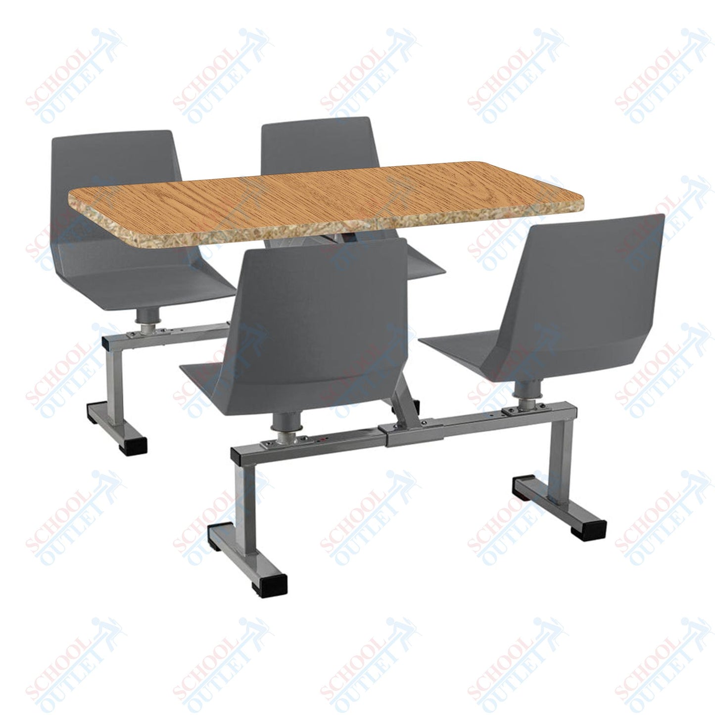 NPS Cluster Swivel Booth, 24x48, HPL Top (National Public Seating NPS-CSBG2448-HPL)