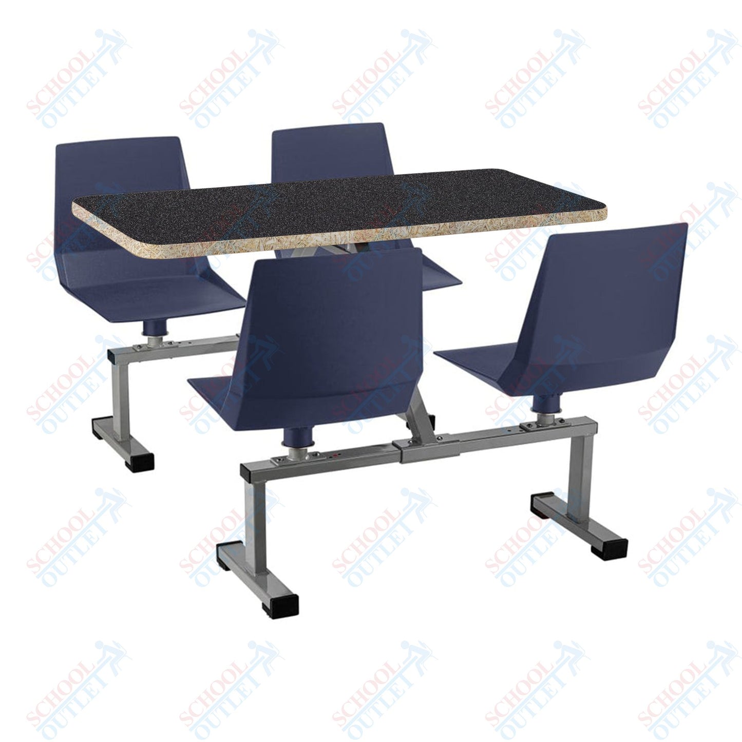 NPS Cluster Swivel Booth, 24x48, HPL Top (National Public Seating NPS-CSBG2448-HPL)