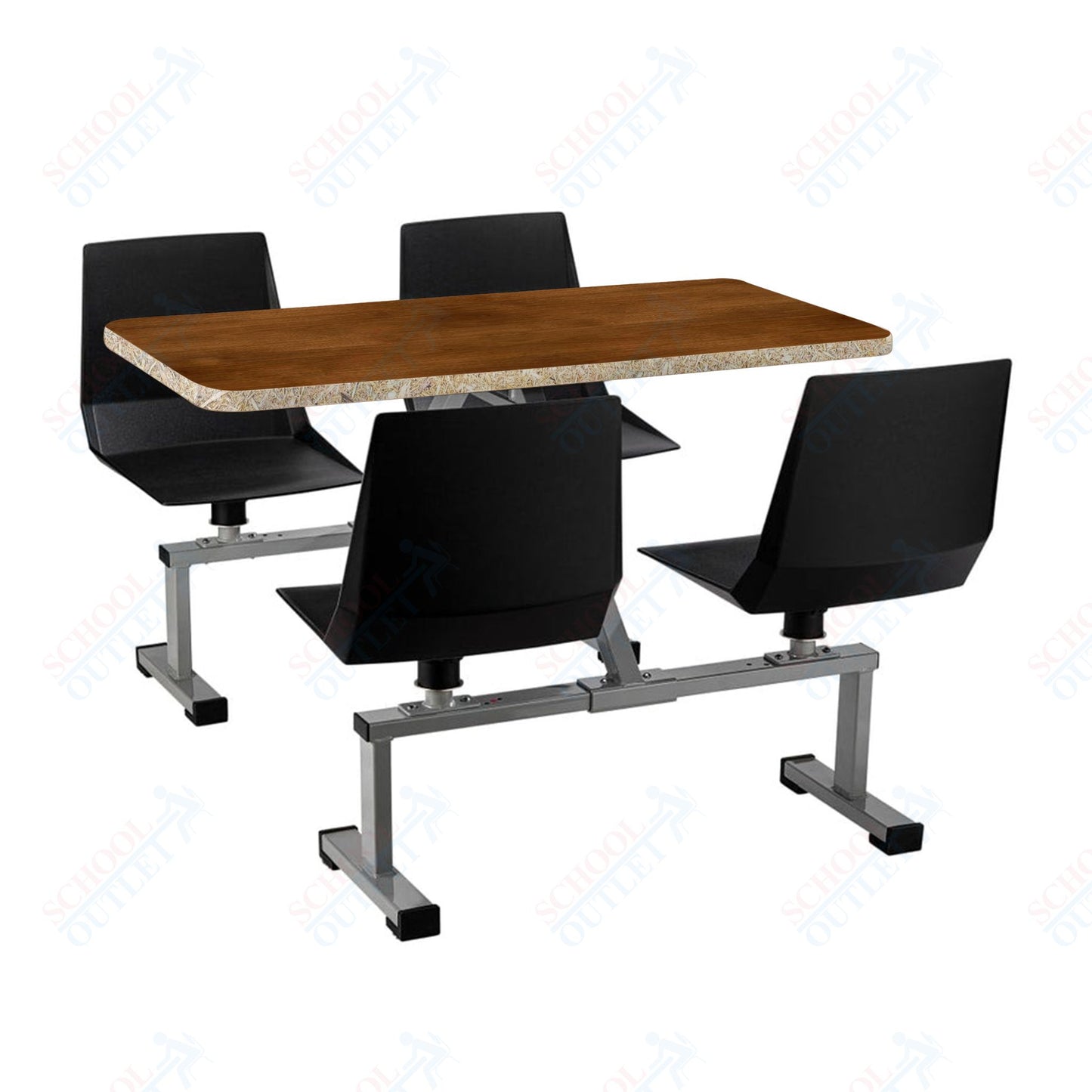 NPS Cluster Swivel Booth, 24x48, HPL Top (National Public Seating NPS-CSBG2448-HPL)