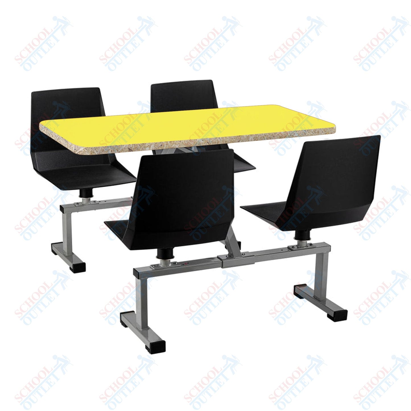 NPS Cluster Swivel Booth, 24x48, HPL Top (National Public Seating NPS-CSBG2448-HPL)