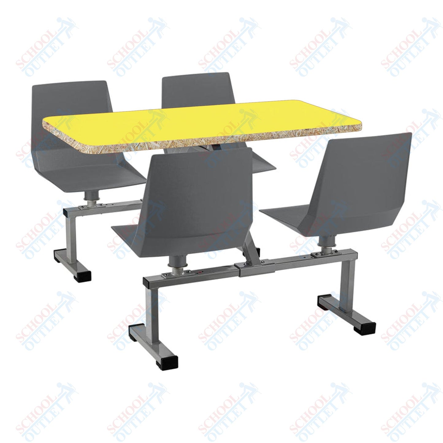 NPS Cluster Swivel Booth, 24x48, HPL Top (National Public Seating NPS-CSBG2448-HPL)