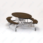 NPS Mobile Cafeteria 10' Elliptical Fixed Bench Unit - Seats 8-12 (NPS-METB)