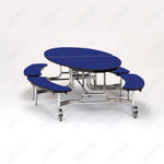 NPS Mobile Cafeteria 10' Elliptical Fixed Bench Unit - Seats 8-12 (NPS-METB)