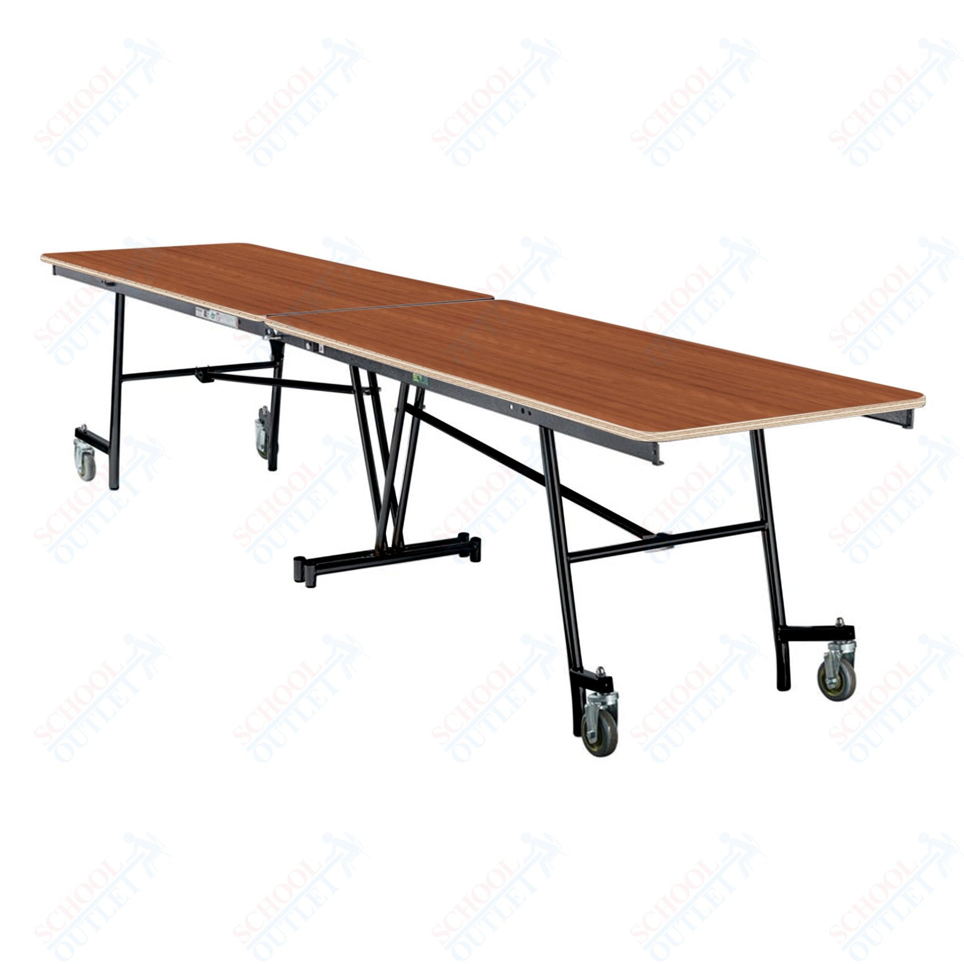 NPS Mobile Cafeteria Rectangle Table Shape Unit - 30" W x 145" L (National Public Seating NPS - MT12) - SchoolOutlet