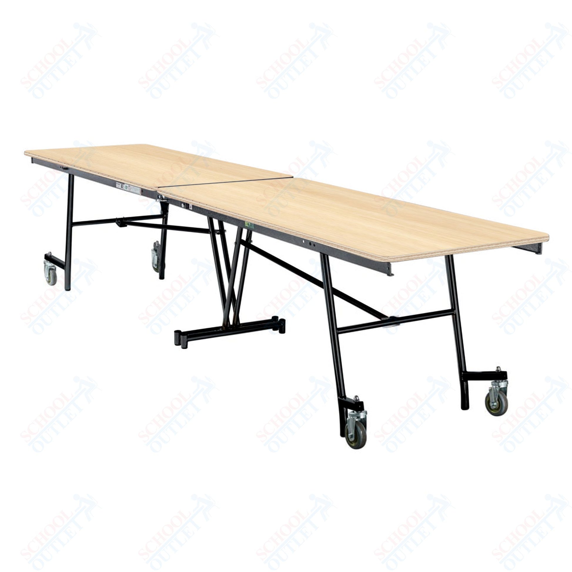 NPS Mobile Cafeteria Rectangle Table Shape Unit - 30" W x 145" L (National Public Seating NPS - MT12) - SchoolOutlet