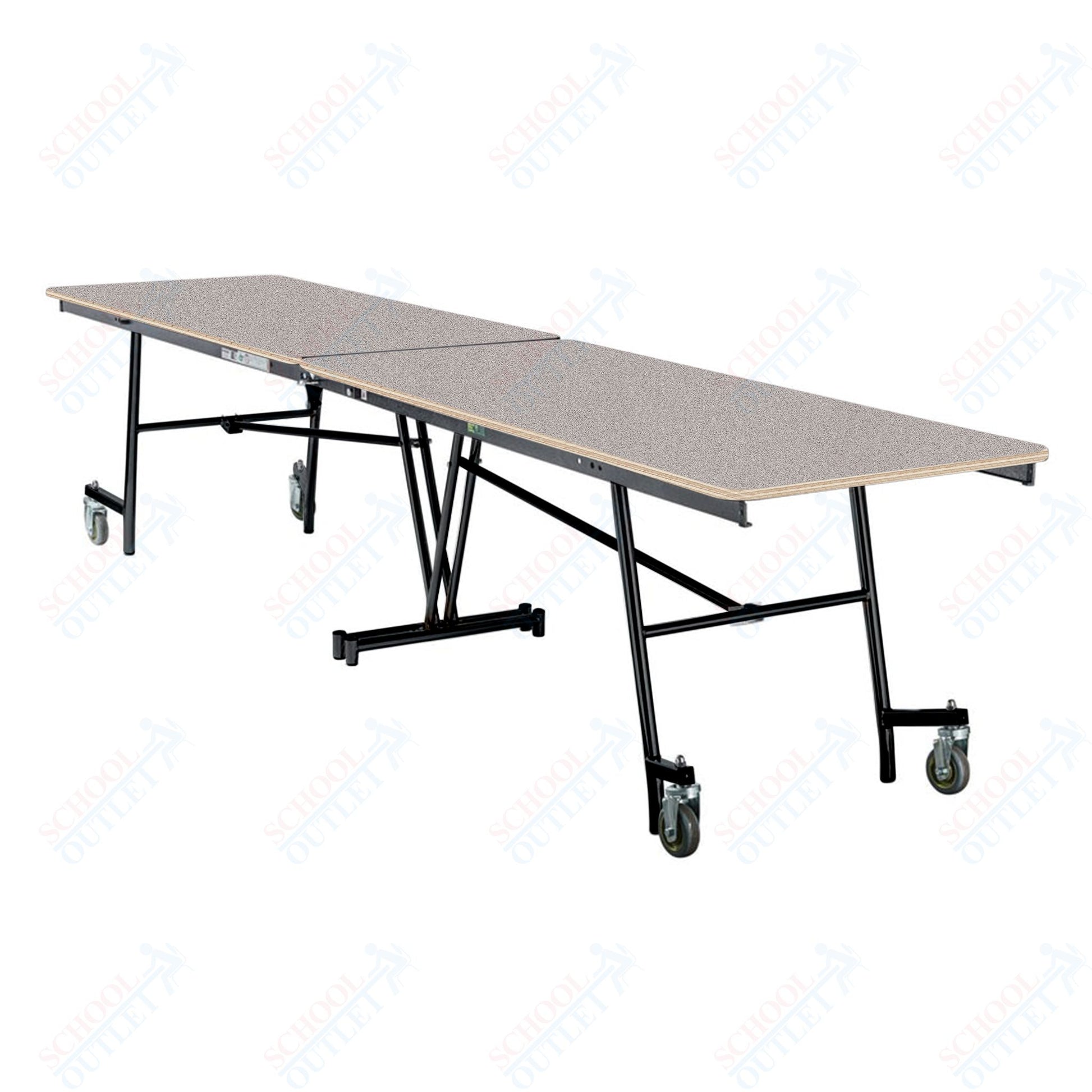 NPS Mobile Cafeteria Rectangle Table Shape Unit - 30" W x 145" L (National Public Seating NPS - MT12) - SchoolOutlet
