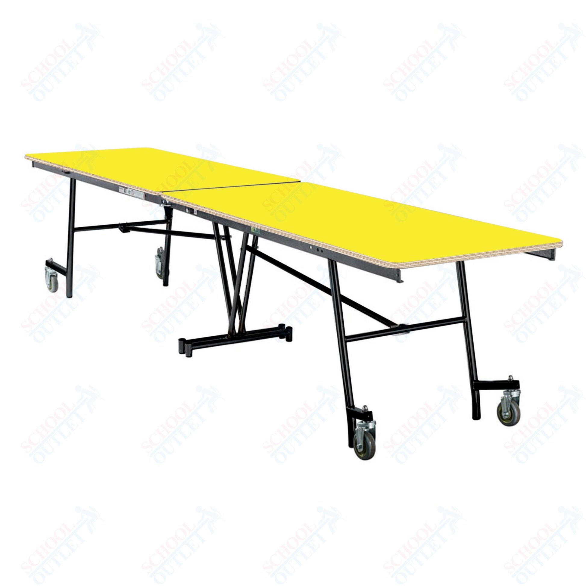 NPS Mobile Cafeteria Rectangle Table Shape Unit - 30" W x 145" L (National Public Seating NPS - MT12) - SchoolOutlet