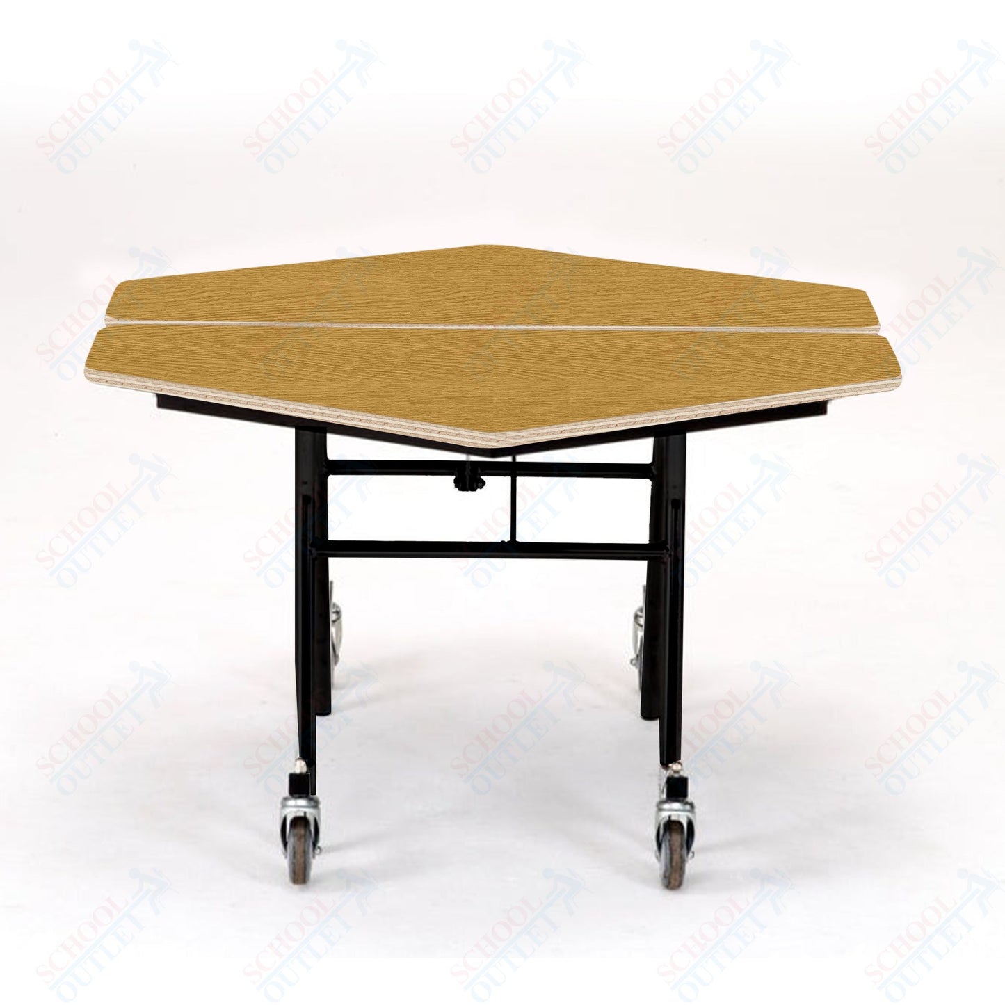 NPS Mobile Cafeteria Hexagon Table Shape Unit - 48" W x 48" L (National Public Seating NPS - MT48H) - SchoolOutlet