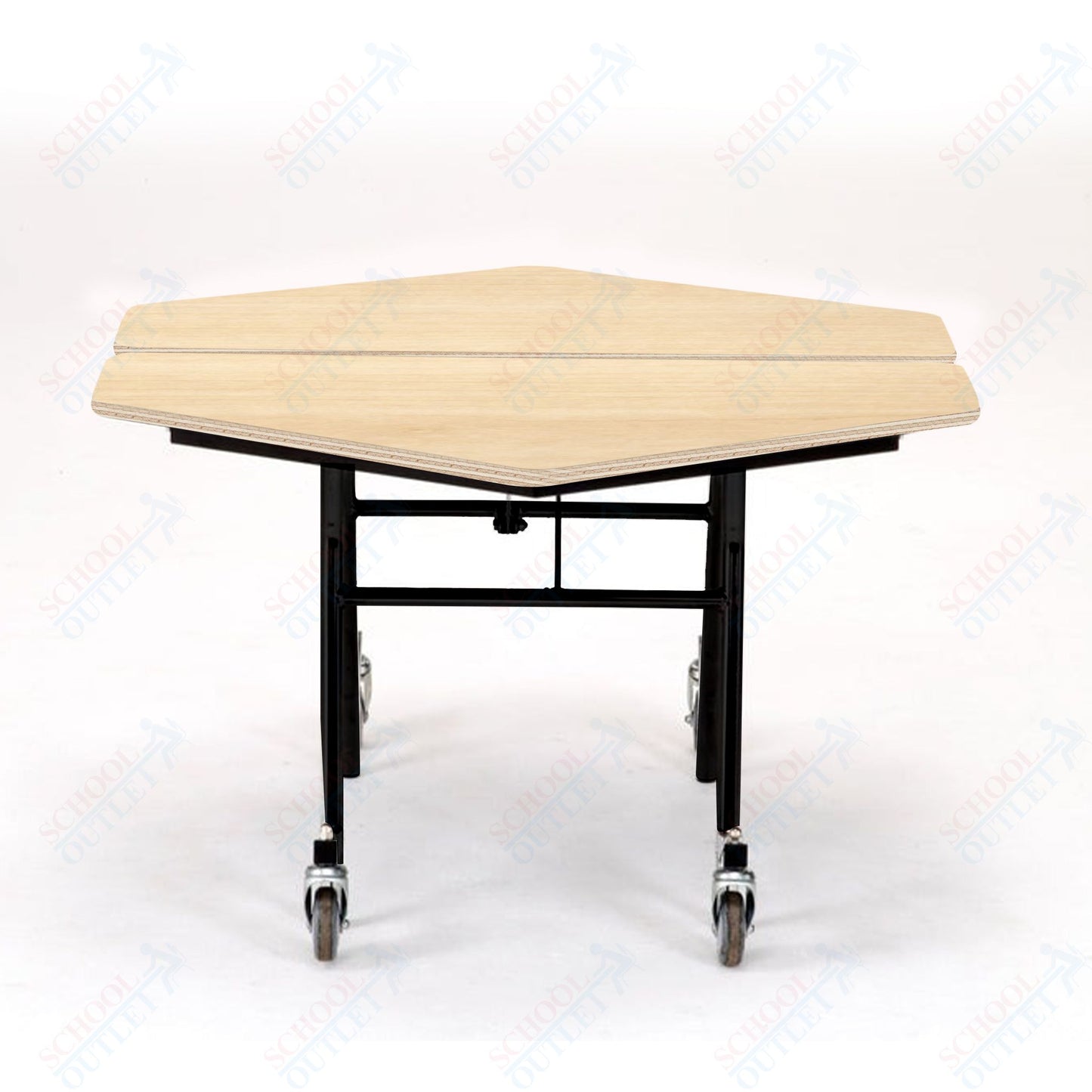 NPS Mobile Cafeteria Hexagon Table Shape Unit - 48" W x 48" L (National Public Seating NPS - MT48H) - SchoolOutlet