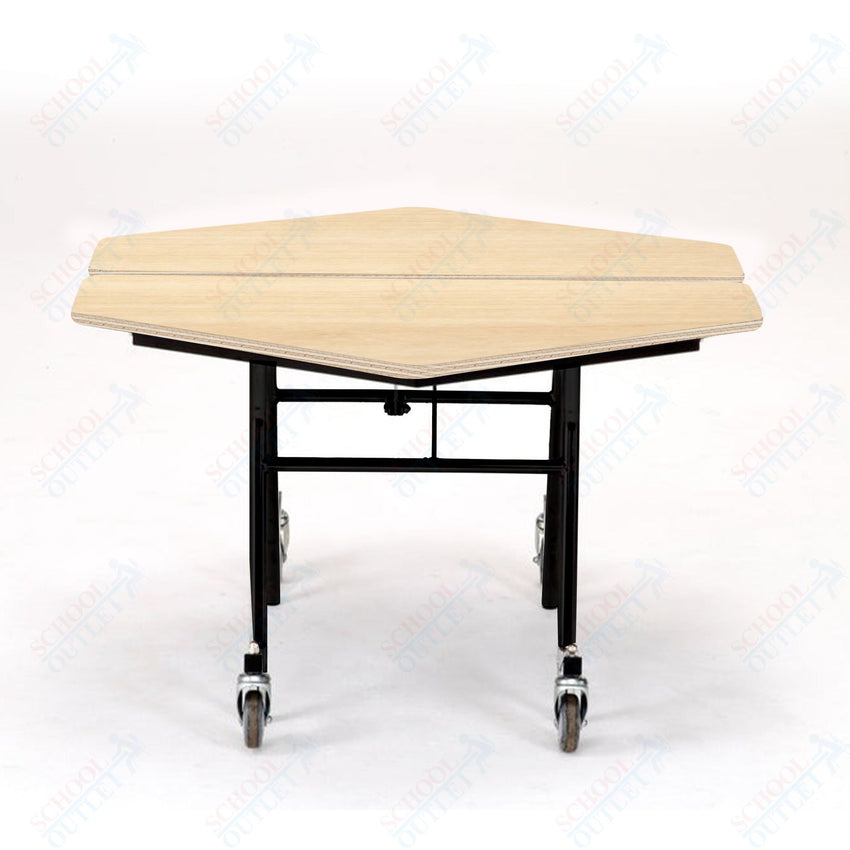 NPS Mobile Cafeteria Hexagon Table Shape Unit - 48" W x 48" L (National Public Seating NPS - MT48H) - SchoolOutlet