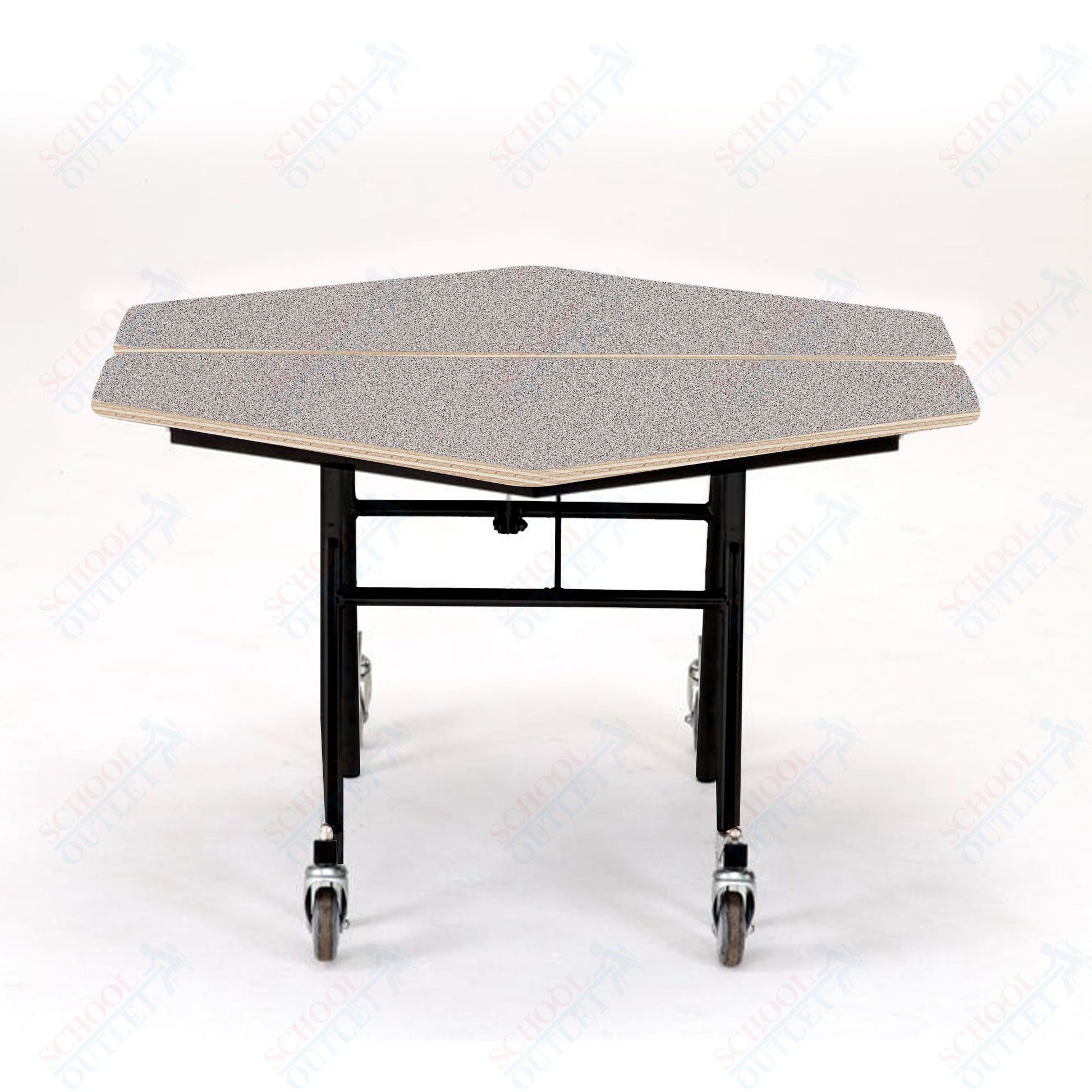 NPS Mobile Cafeteria Hexagon Table Shape Unit - 48" W x 48" L (National Public Seating NPS - MT48H) - SchoolOutlet