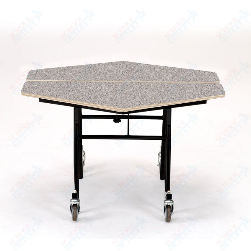 NPS Mobile Cafeteria Hexagon Table Shape Unit - 48" W x 48" L (National Public Seating NPS - MT48H) - SchoolOutlet