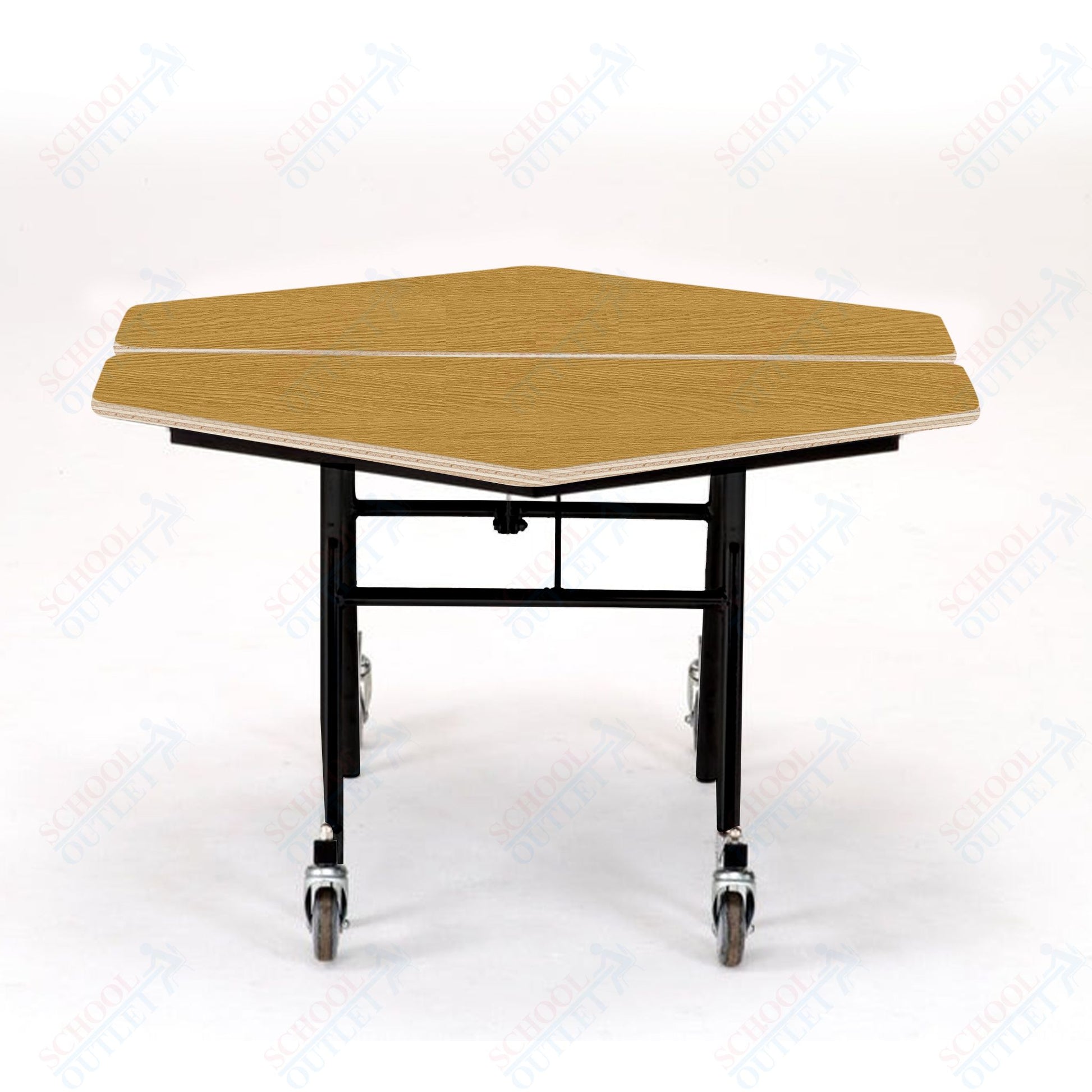 NPS Mobile Cafeteria Hexagon Table Shape Unit - 48" W x 48" L (National Public Seating NPS - MT48H) - SchoolOutlet