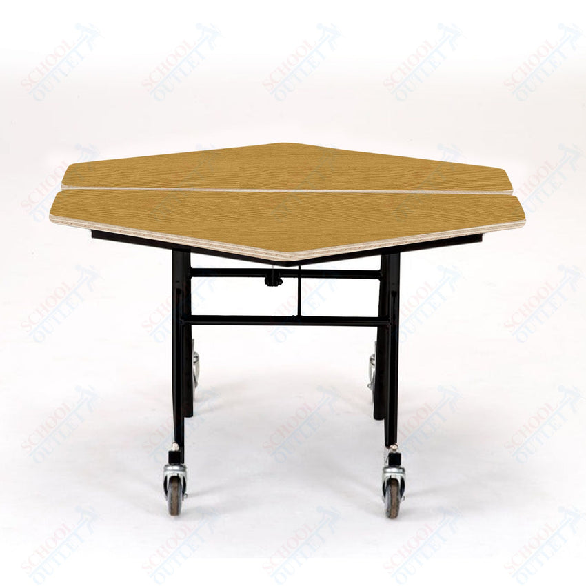 NPS Mobile Cafeteria Hexagon Table Shape Unit - 48" W x 48" L (National Public Seating NPS - MT48H) - SchoolOutlet