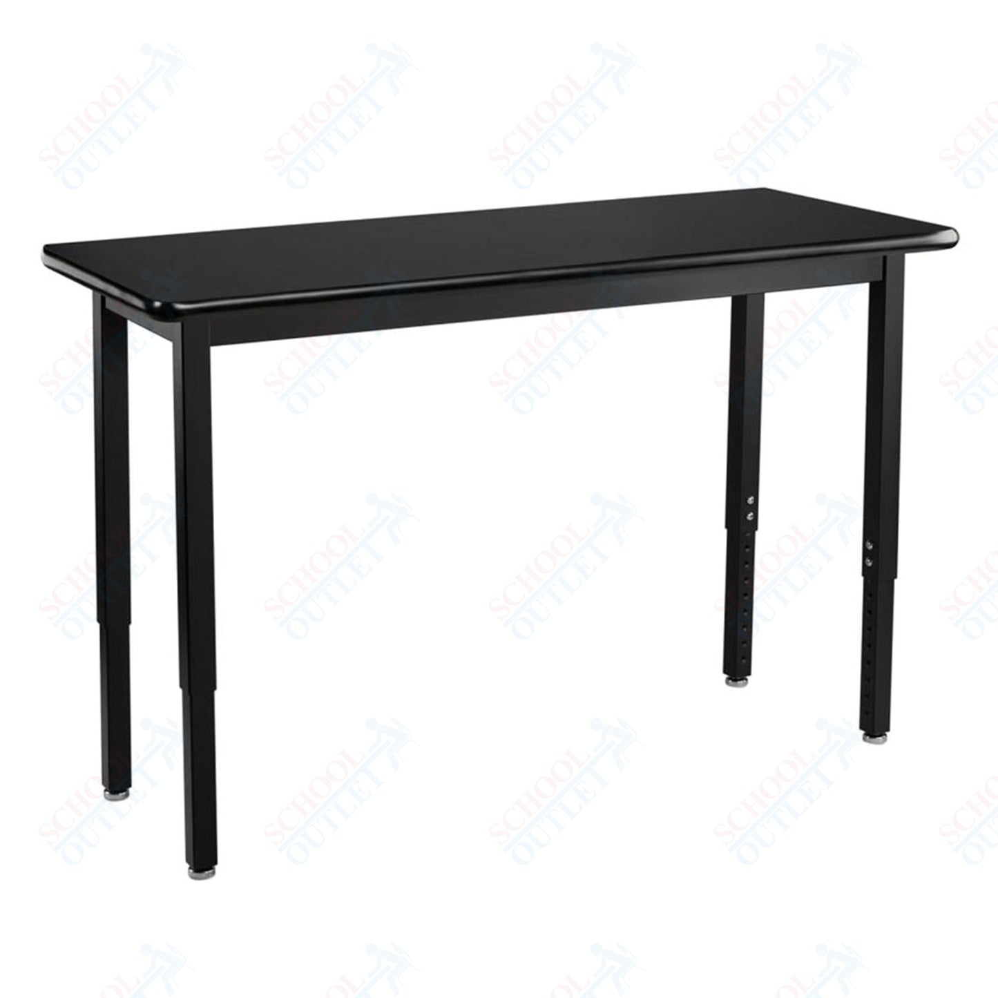 NPS Height Adjustable Science Lab Table, 18" X 42", Steel Legs (National Public Seating NPS-SLTX-1842)