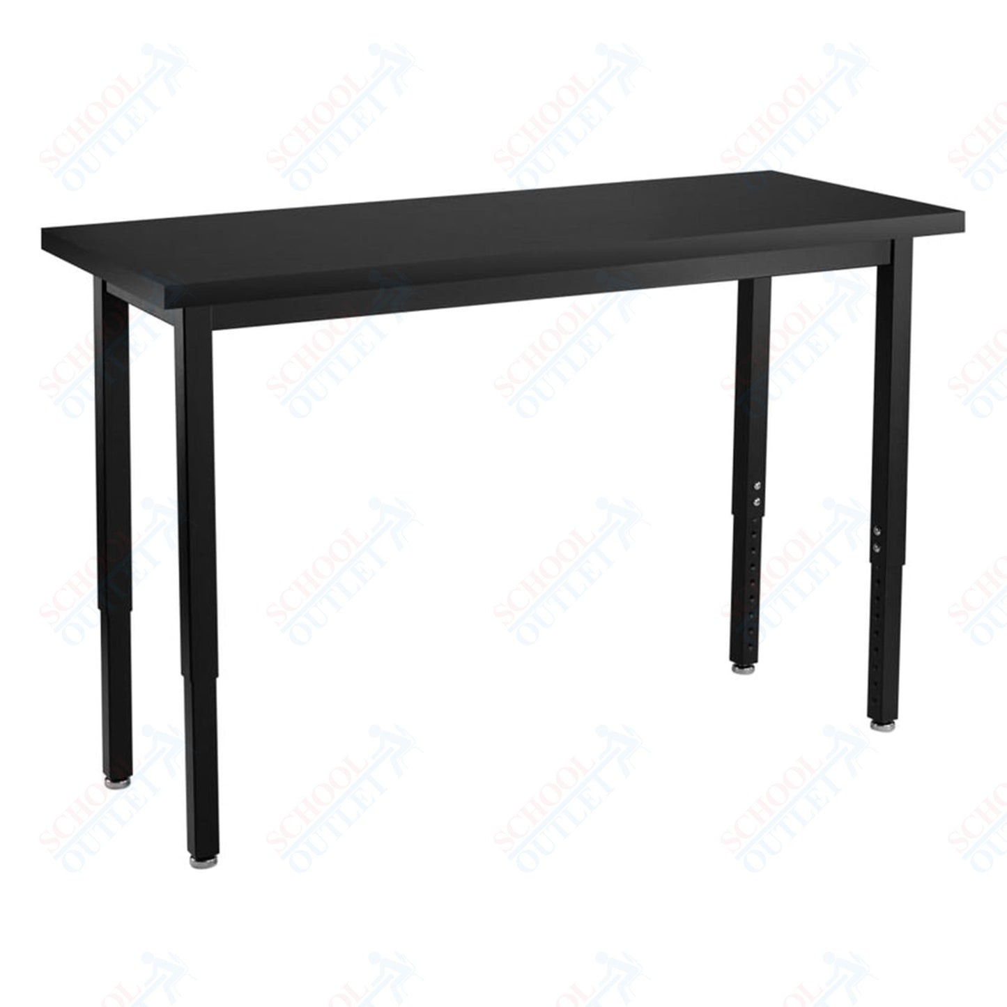NPS Height Adjustable Science Lab Table, 18" X 42", Steel Legs (National Public Seating NPS-SLTX-1842)