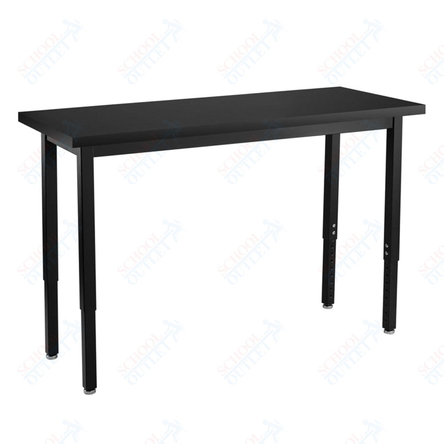 NPS Height Adjustable Science Lab Table, 18" X 60", Steel Legs (National Public Seating NPS-SLTX-1860)