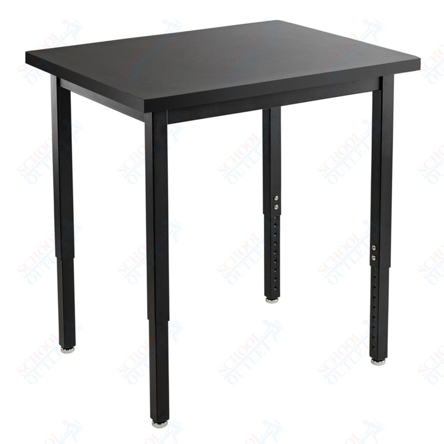 NPS Height Adjustable Science Lab Table, 24" X 24", Steel Legs (National Public Seating NPS-SLTX-2424)