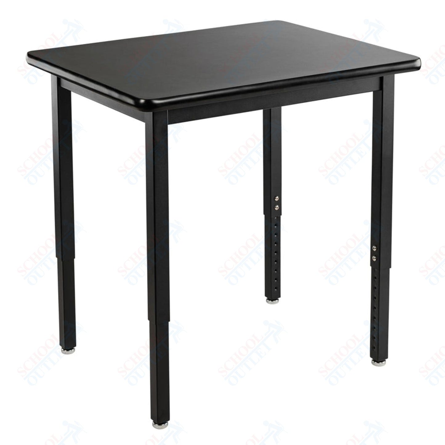 NPS Height Adjustable Science Lab Table, 24" X 36", Steel Legs (National Public Seating NPS-SLTX-2436)