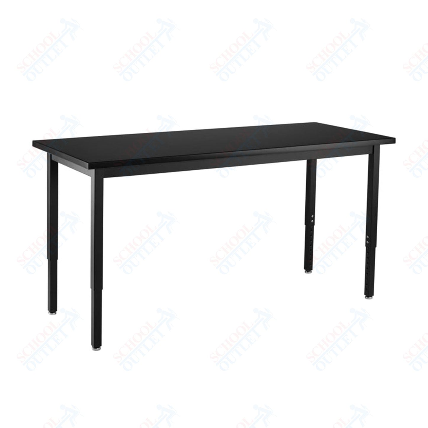 NPS Height Adjustable Science Lab Table, 24" X 42", Steel Legs (National Public Seating NPS-SLTX-2442)