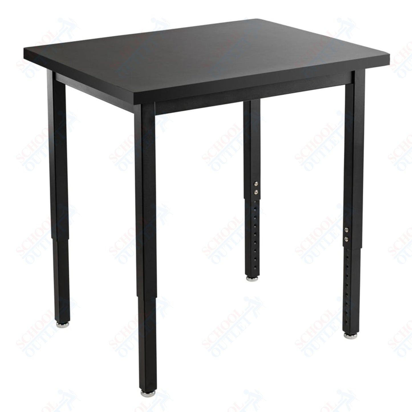 NPS Height Adjustable Science Lab Table, 30" X 36", Steel Legs (National Public Seating NPS-SLTX-3036)