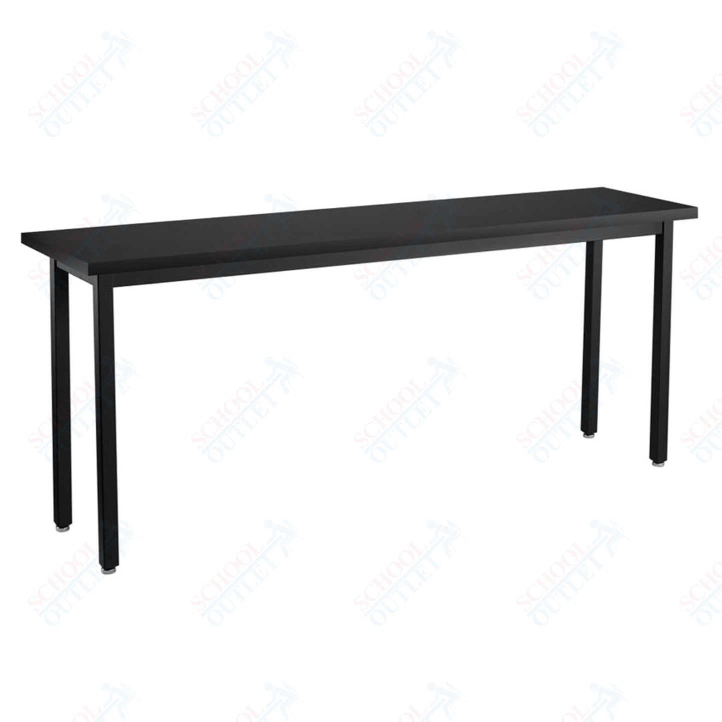 NPS Height Adjustable Science Lab Table, 18" X 72", Steel Legs (National Public Seating NPS-SLTX-1872)