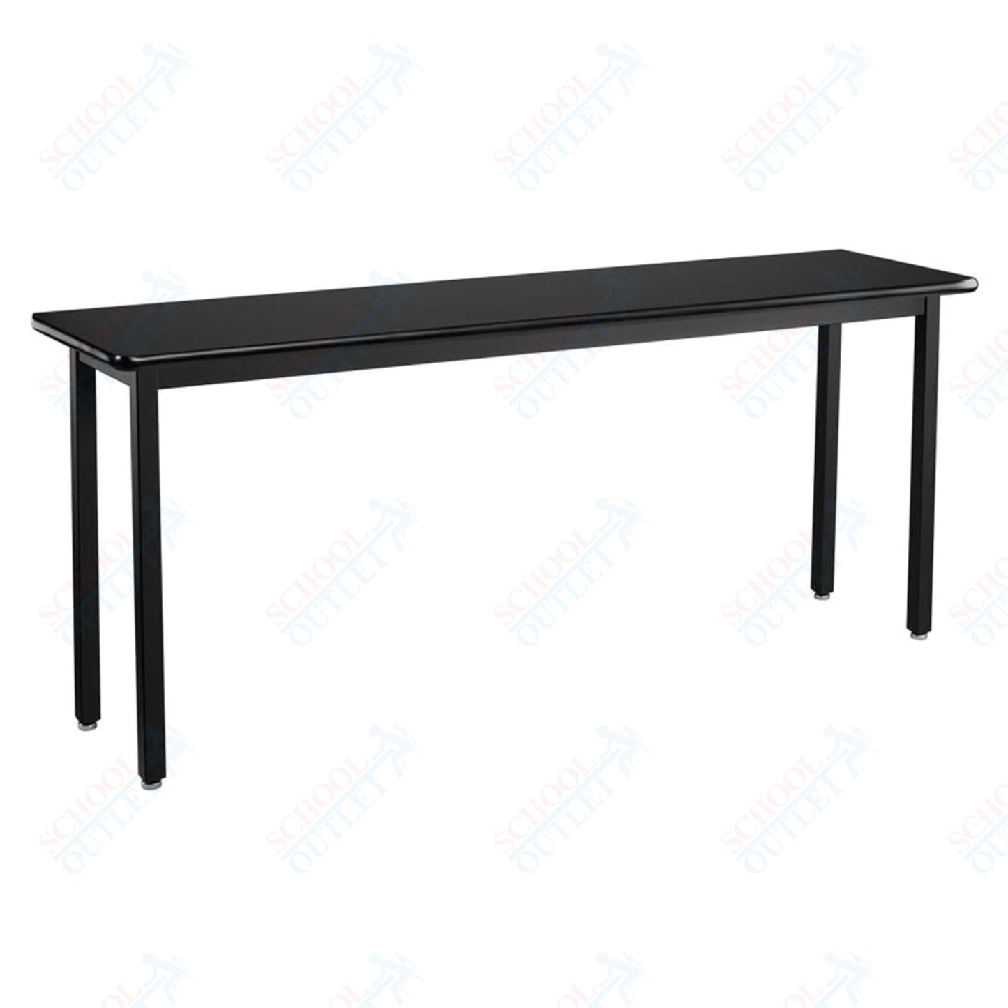 NPS Height Adjustable Science Lab Table, 18" X 96", Steel Legs (National Public Seating NPS-SLTX-1896)